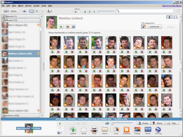 Picasa Gesichtserkennung